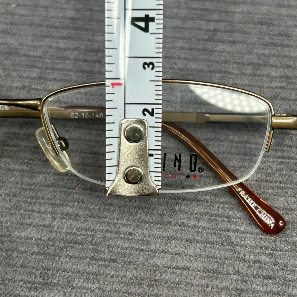 Casino Eyewear CB1083 Bronze Semi Rimless Rectangular Frames 52-16-140